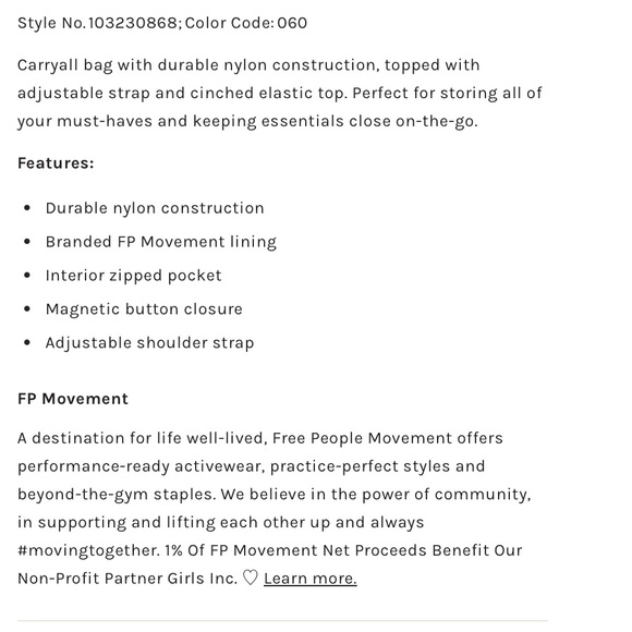 NWT Flame FP Movement Rest Day Carryall - Picture 5 of 6